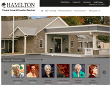 Tablet Screenshot of hamiltonfuneraloptions.com